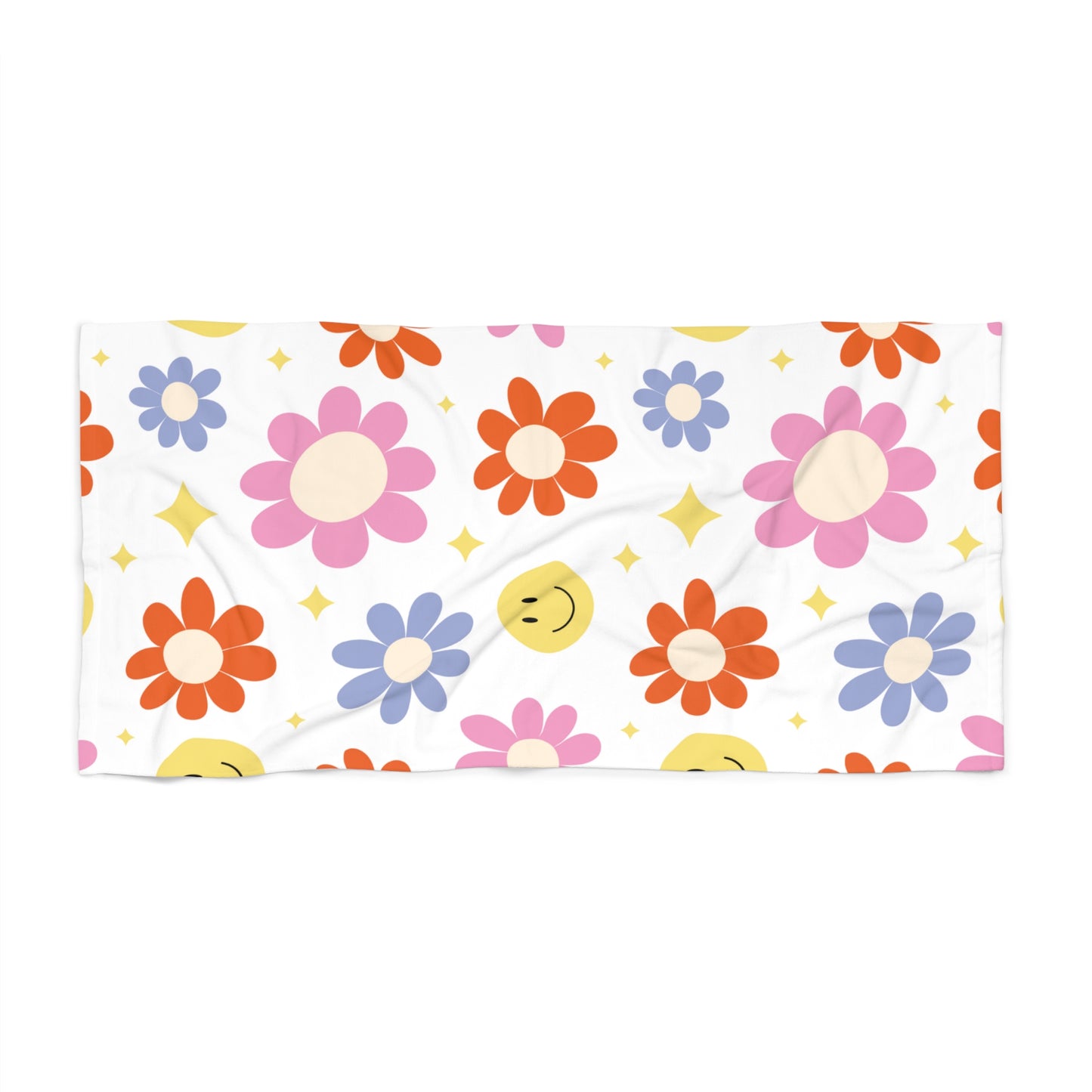 Personalized Cheerful Petals Beach Towel