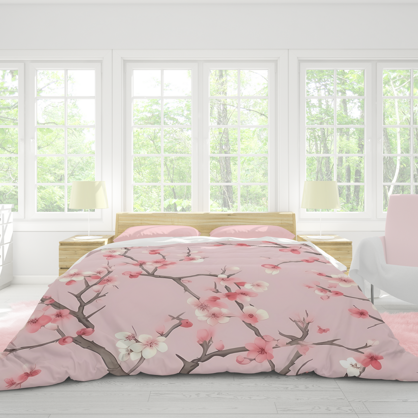 Premium Cherry Blossom Duvet Cover Collection for King, Queen, Double, Full, Twin, and Twin XL Beds