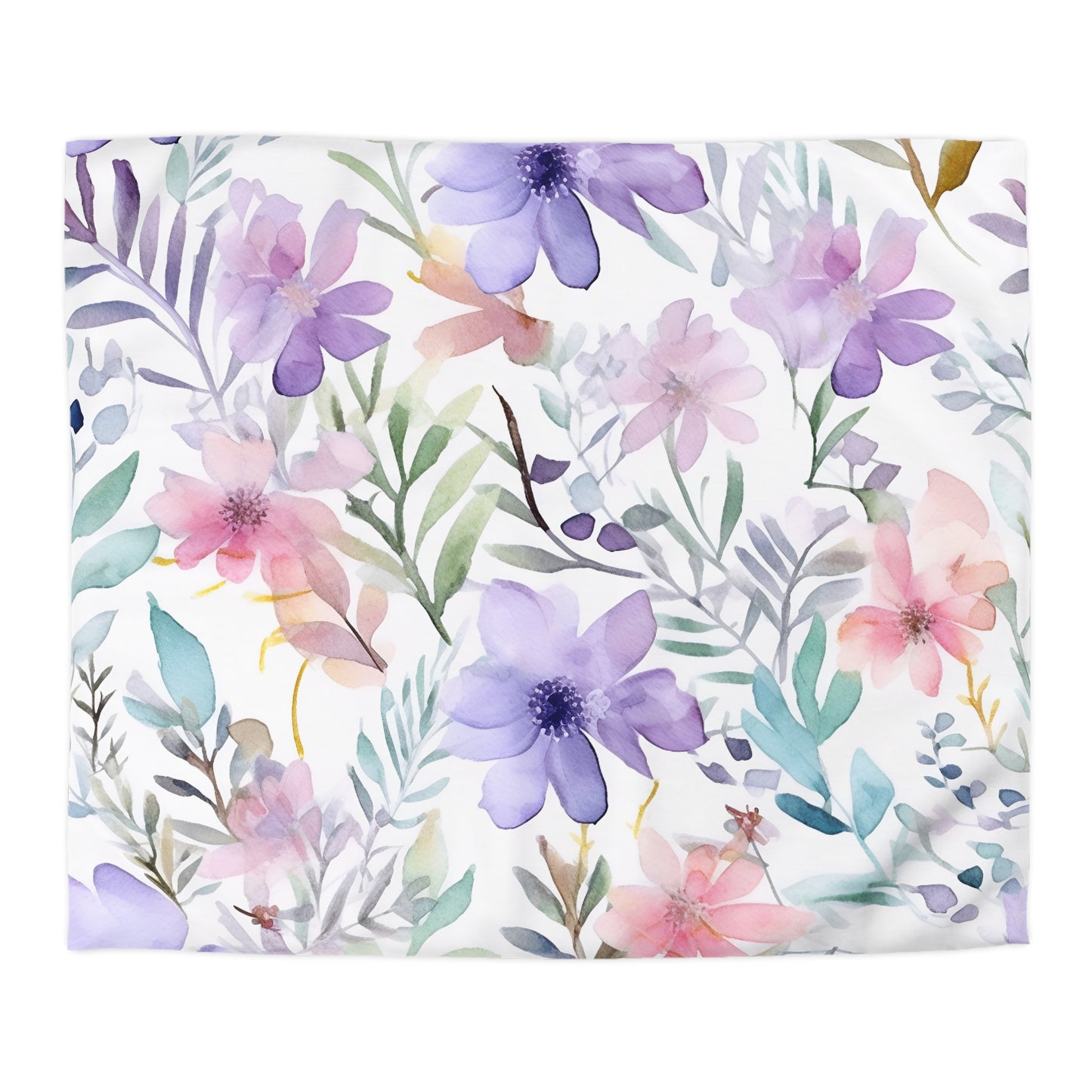 Floral duvet cover - Purple