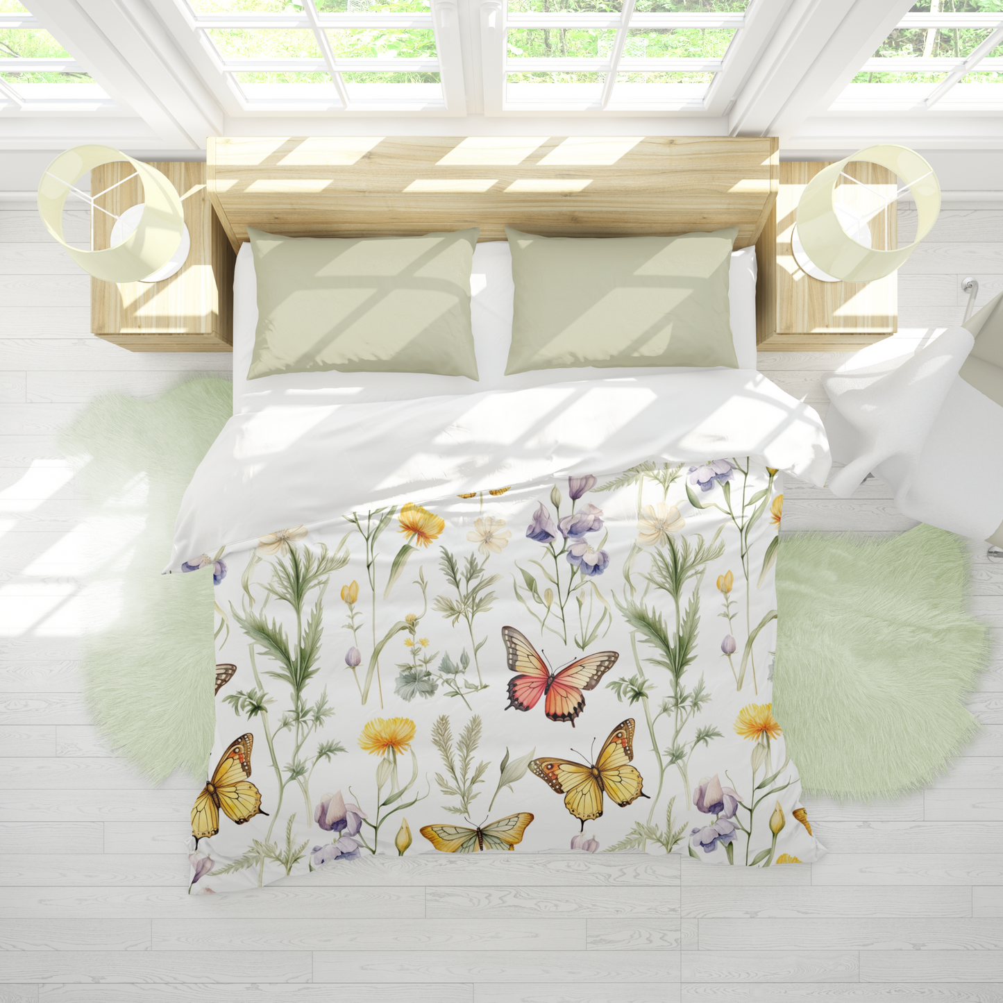 Wildflower Butterfly Duvet Cover