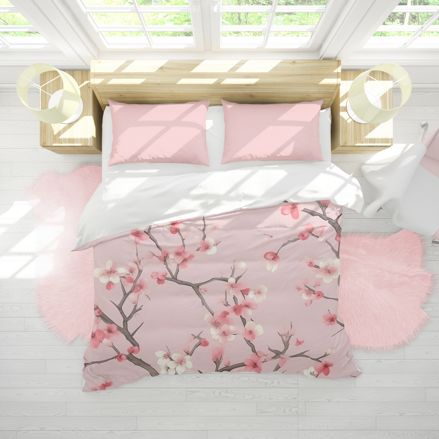 Premium Cherry Blossom Duvet Cover Collection for King, Queen, Double, Full, Twin, and Twin XL Beds