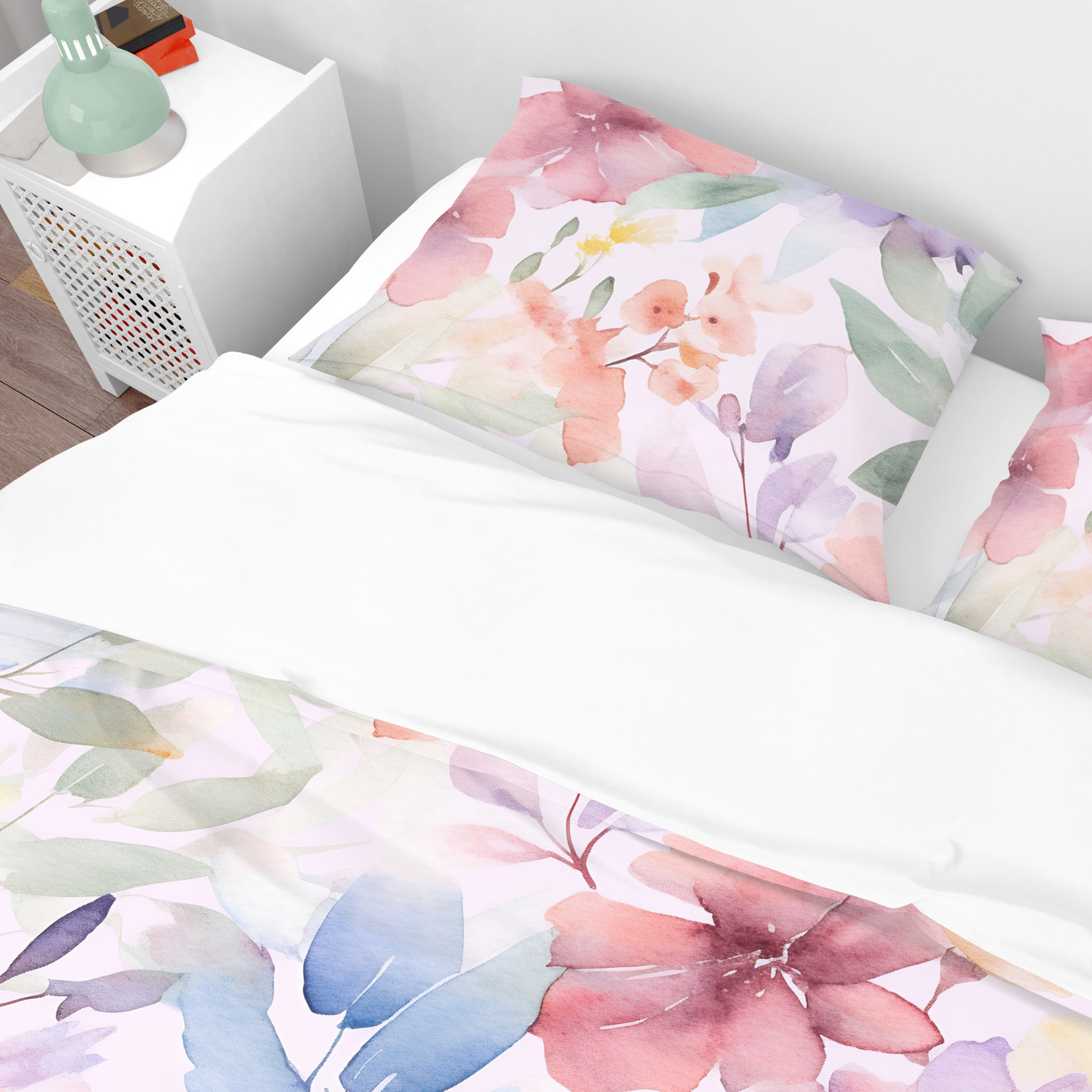 Premium Floral Watercolor Duvet Cover Collection for King, Queen, Double, Full, Twin, and Twin XL Beds