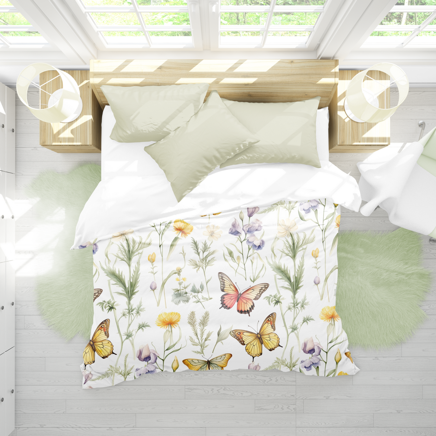 Wildflower Butterfly Duvet Cover