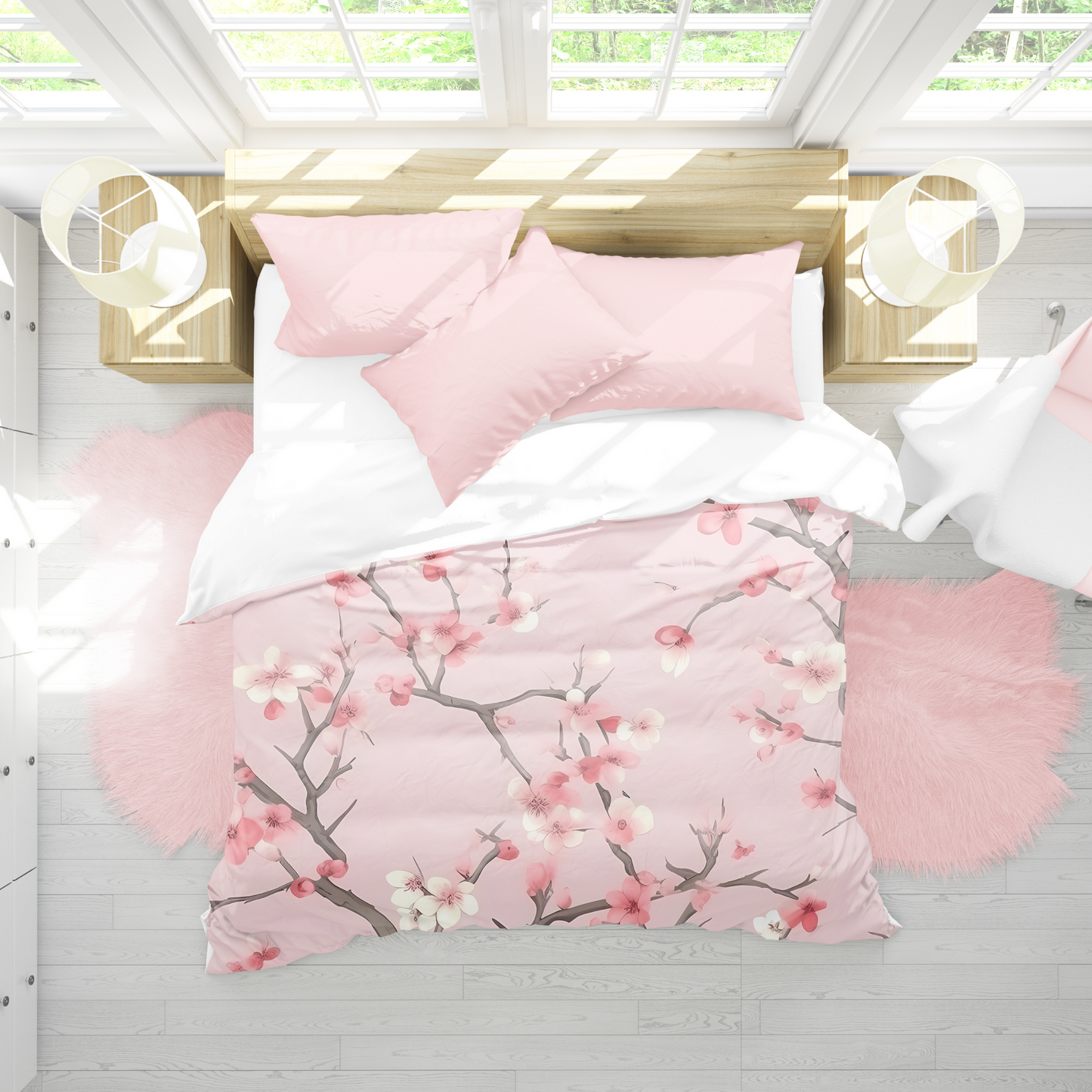 Premium Cherry Blossom Duvet Cover Collection for King, Queen, Double, Full, Twin, and Twin XL Beds