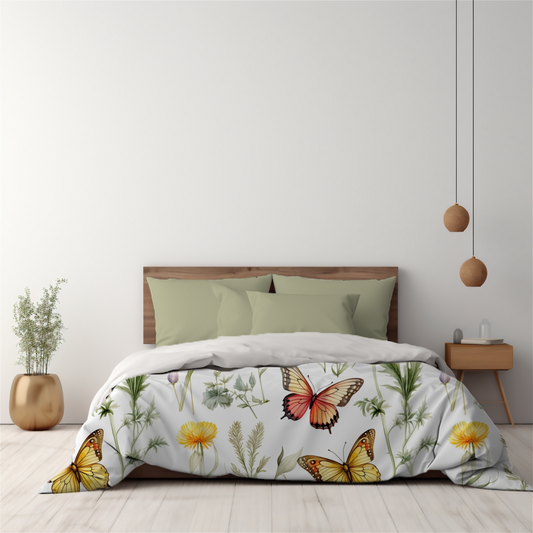 Premium Wildflower Meadow Duvet Cover Collection for King, Queen, Double, Full, Twin, and Twin XL Beds