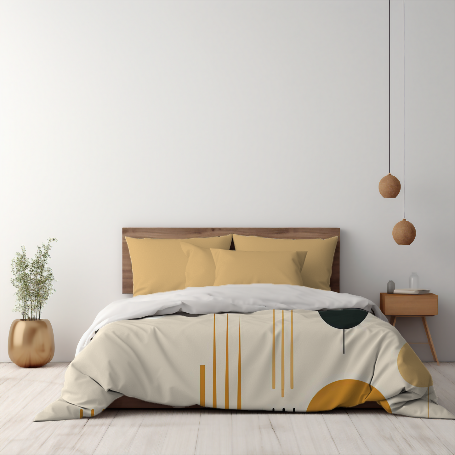 Premium Scandi Shapes Duvet Cover Collection for King, Queen, Double, Full, Twin, and Twin XL Beds