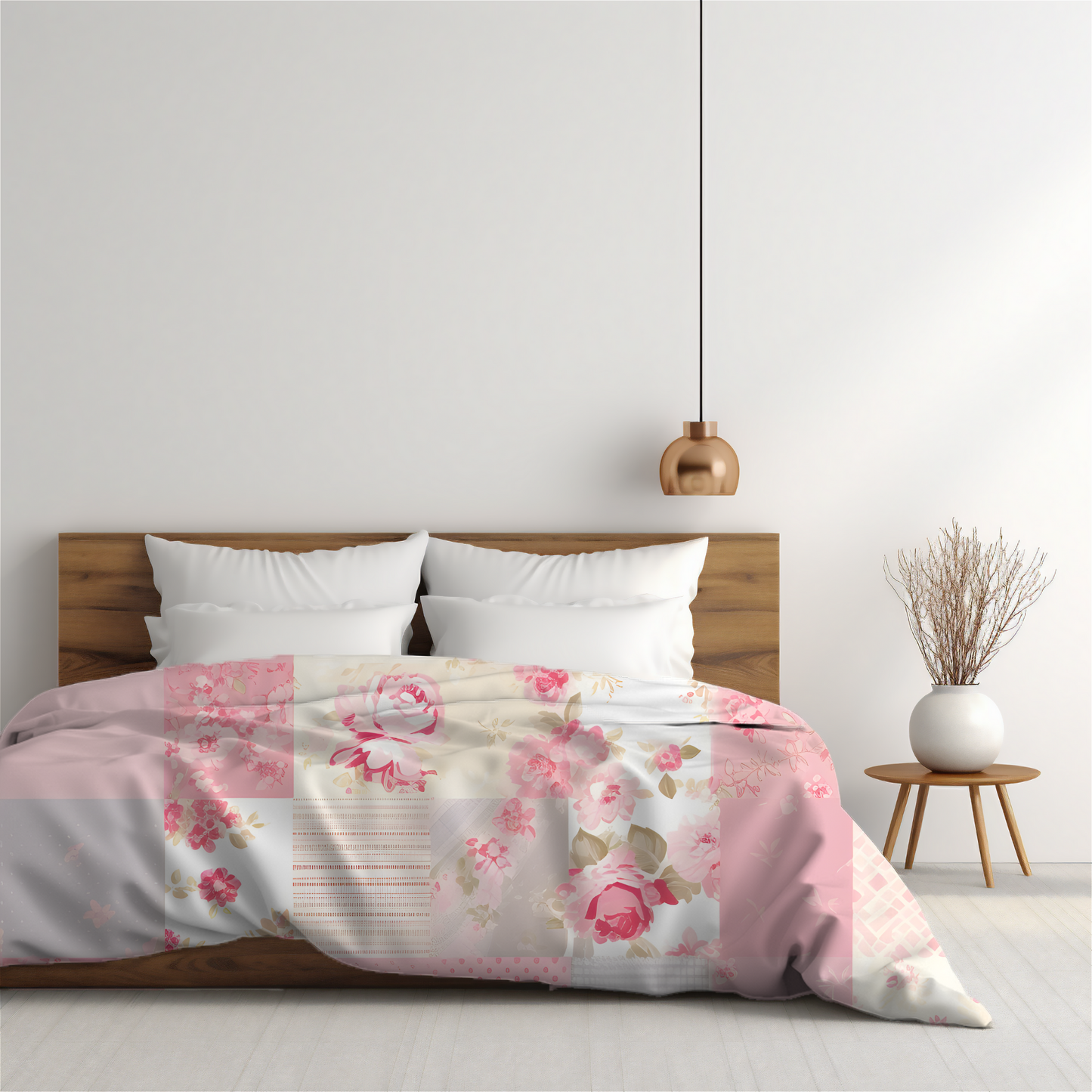 Premium Pink Floral Duvet Cover Collection for King, Queen, Double, Full, Twin, and Twin XL Beds