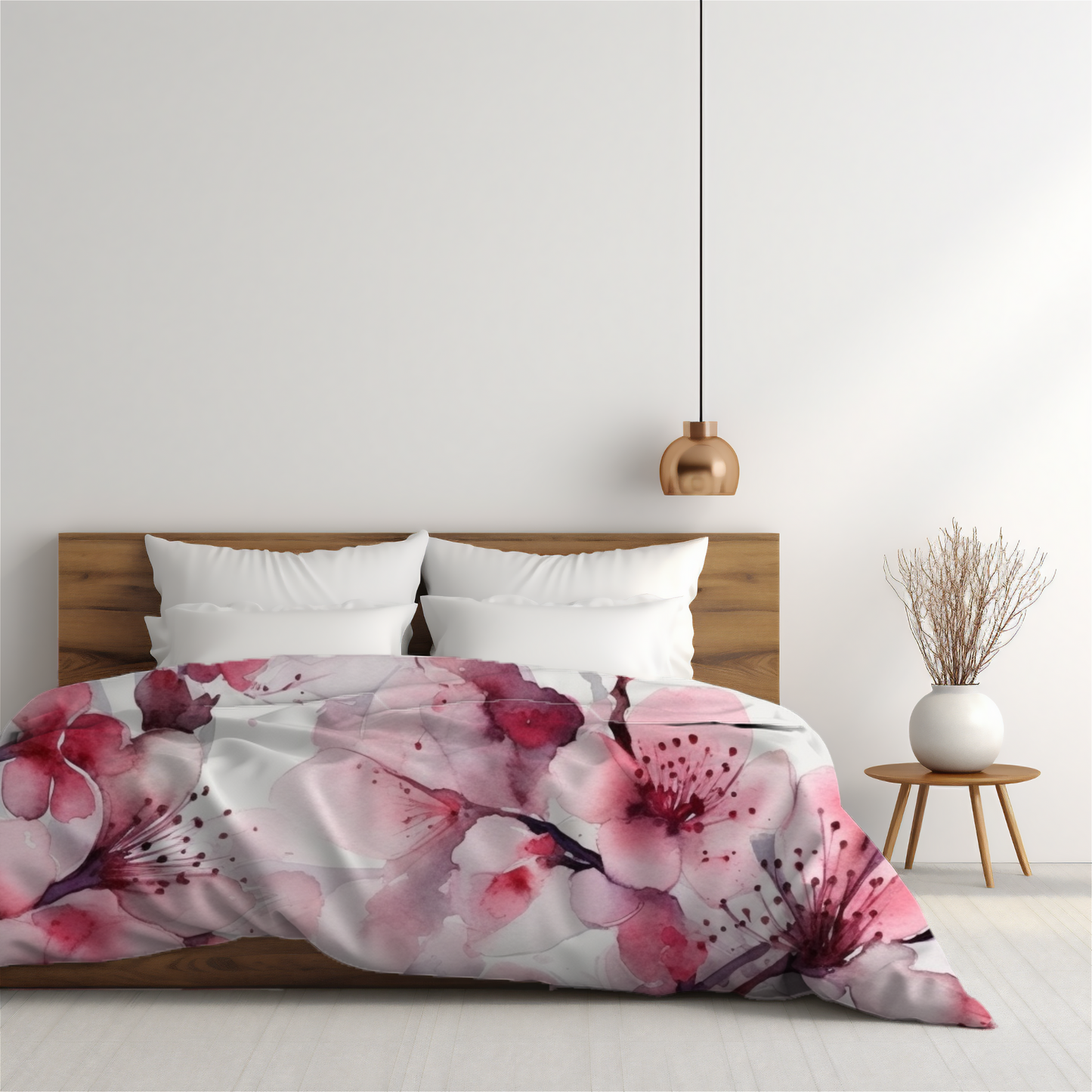 Premium Sakura Bloom Duvet Cover Collection for King, Queen, Double, Full, Twin, and Twin XL Beds