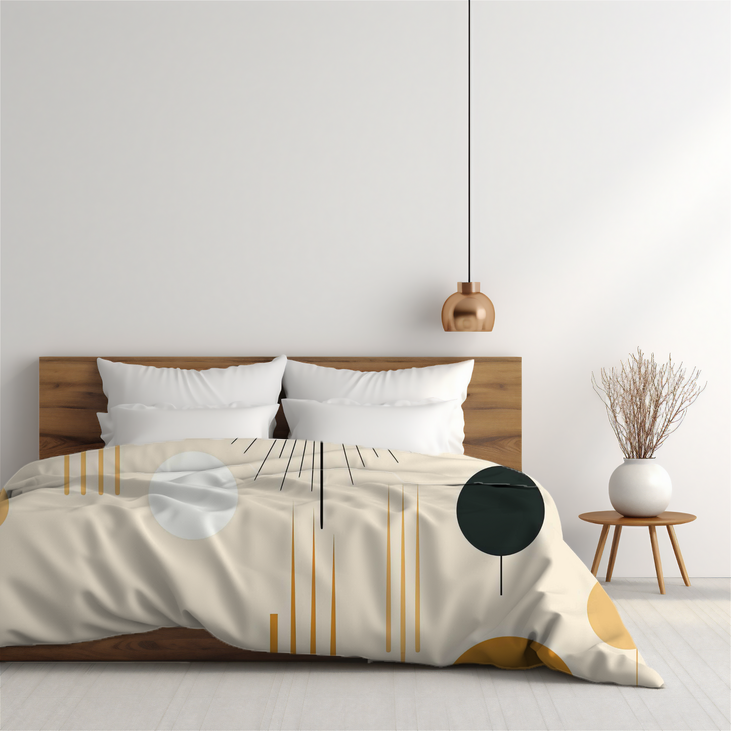 Premium Scandi Shapes Duvet Cover Collection for King, Queen, Double, Full, Twin, and Twin XL Beds