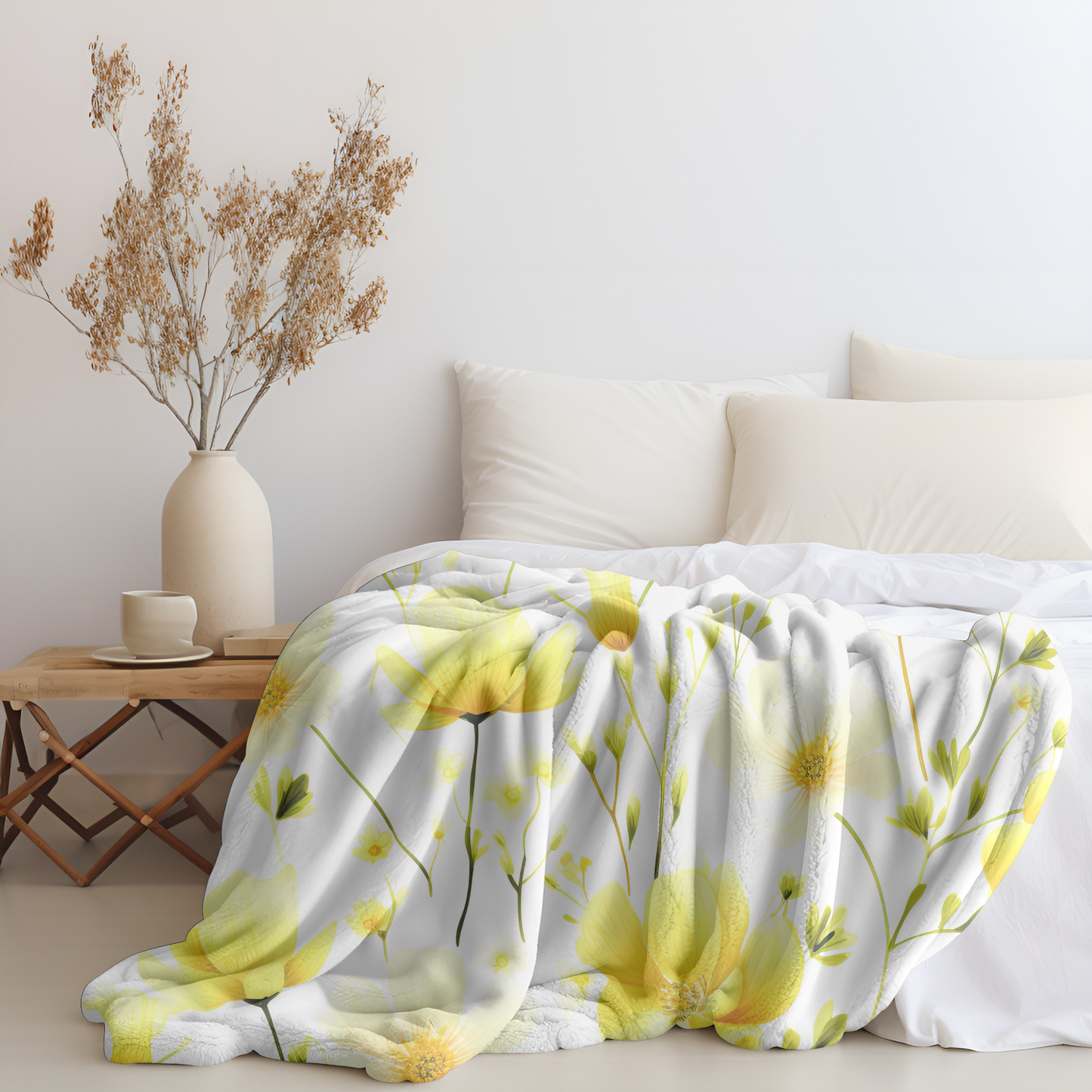 Blossoming Harmony Velveteen Plush Blanket