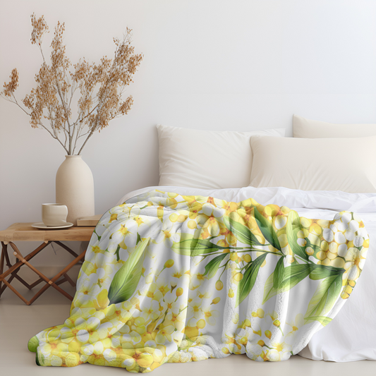 Garden Whispers Velveteen Plush Blanket