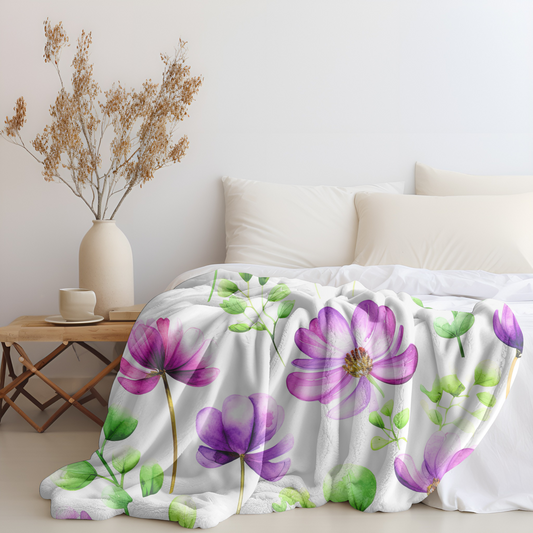 Petal Perfection Velveteen Plush Blanket