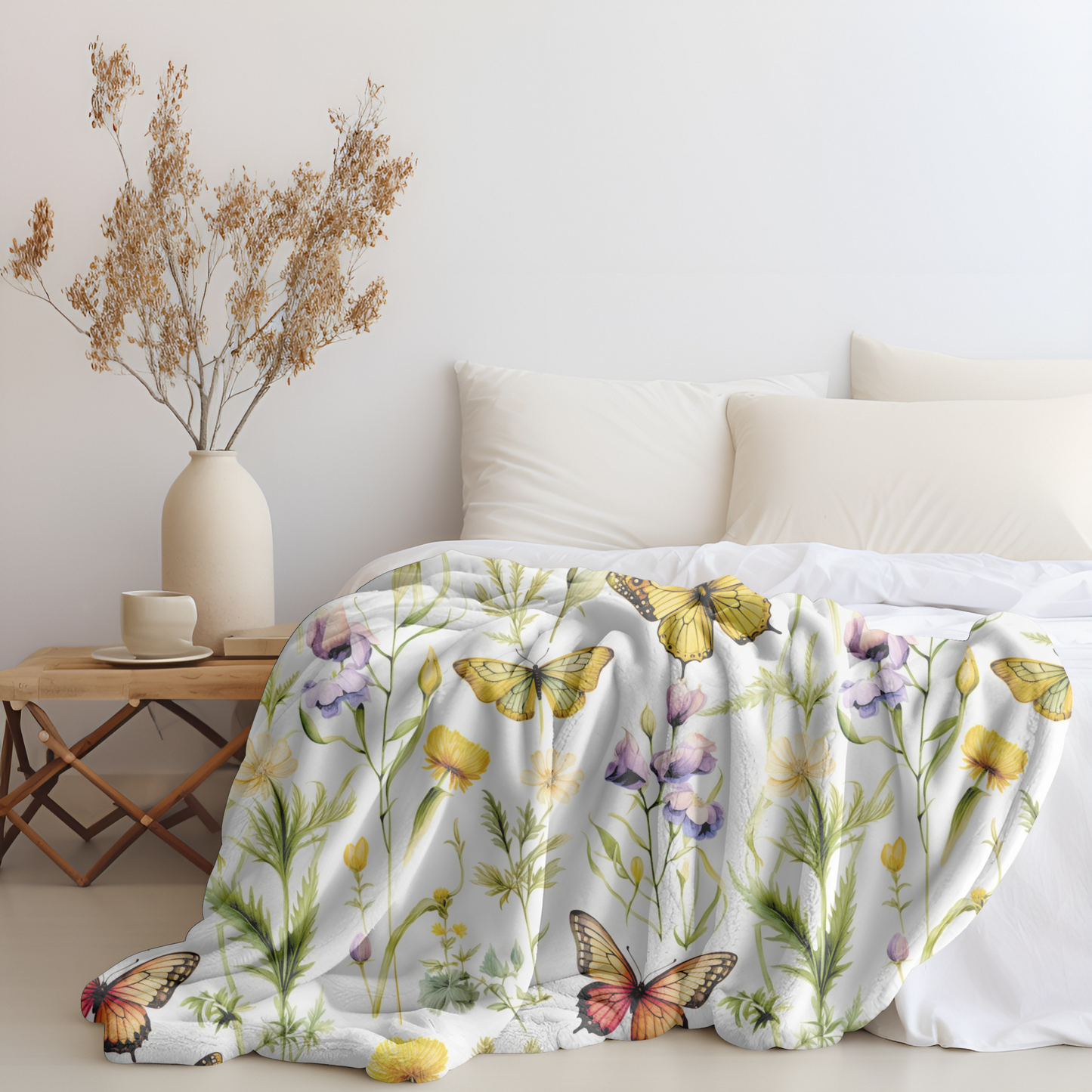 Wildflower Meadow Velveteen Plush Blanket