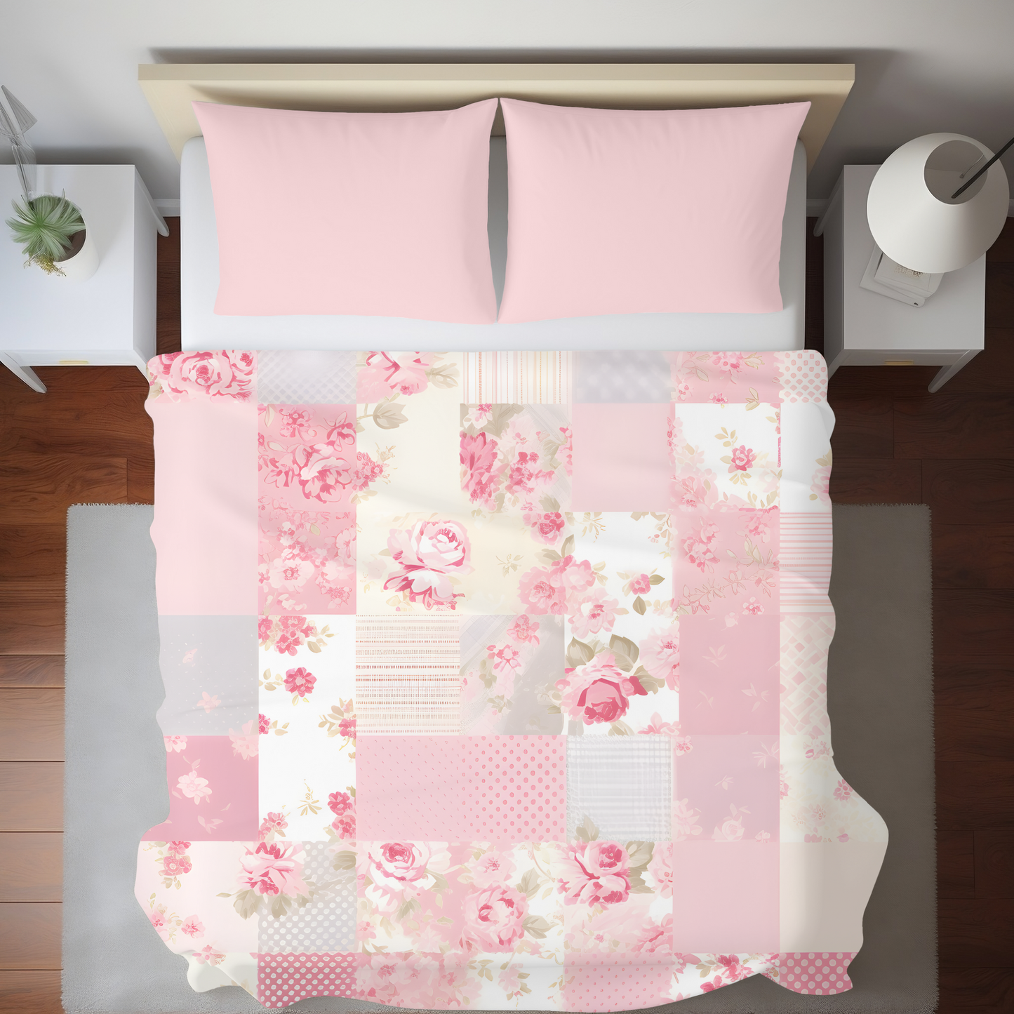 Premium Pink Floral Duvet Cover Collection for King, Queen, Double, Full, Twin, and Twin XL Beds