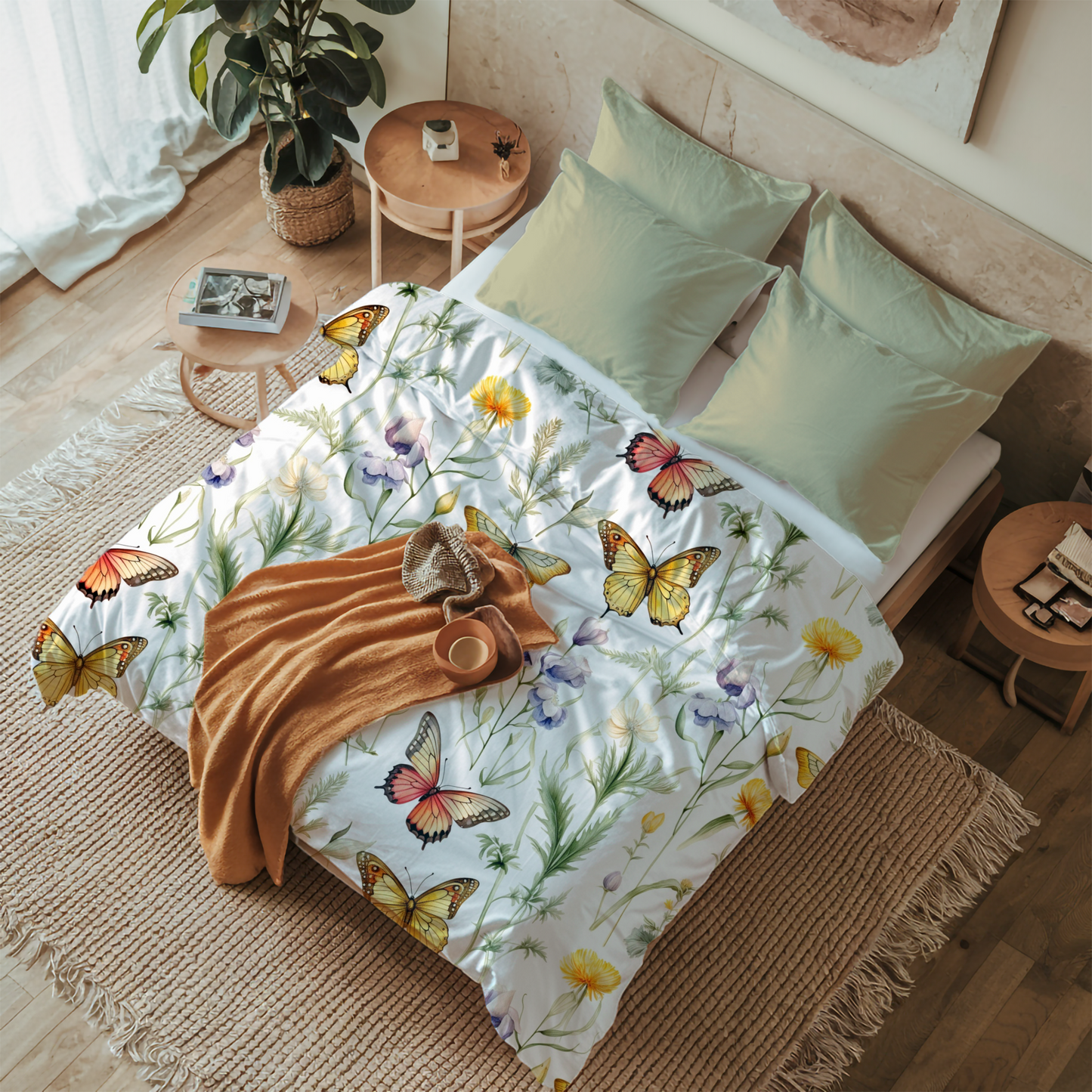 Wildflower Butterfly Duvet Cover