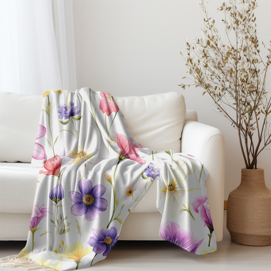 Garden Delights Velveteen Plush Blanket