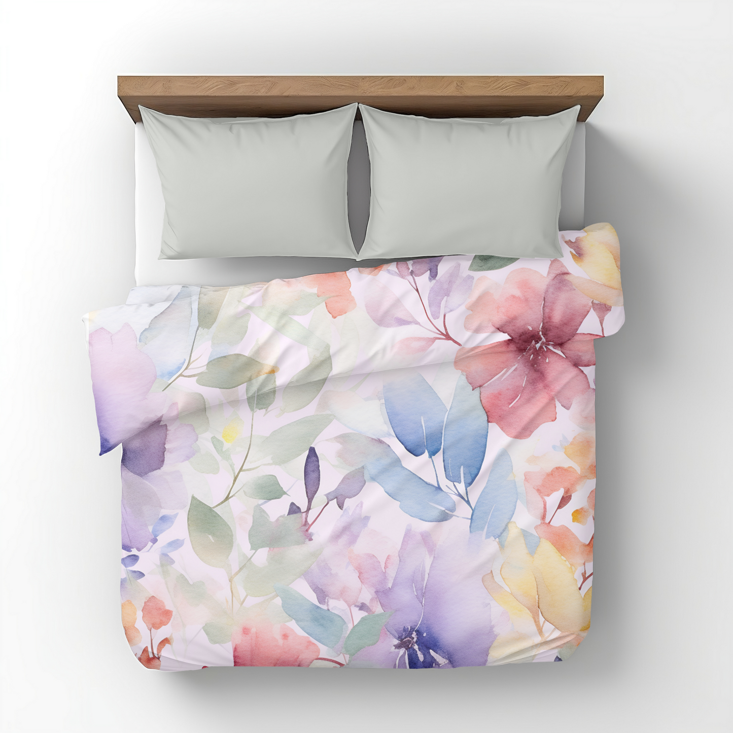 Premium Floral Watercolor Duvet Cover Collection for King, Queen, Double, Full, Twin, and Twin XL Beds