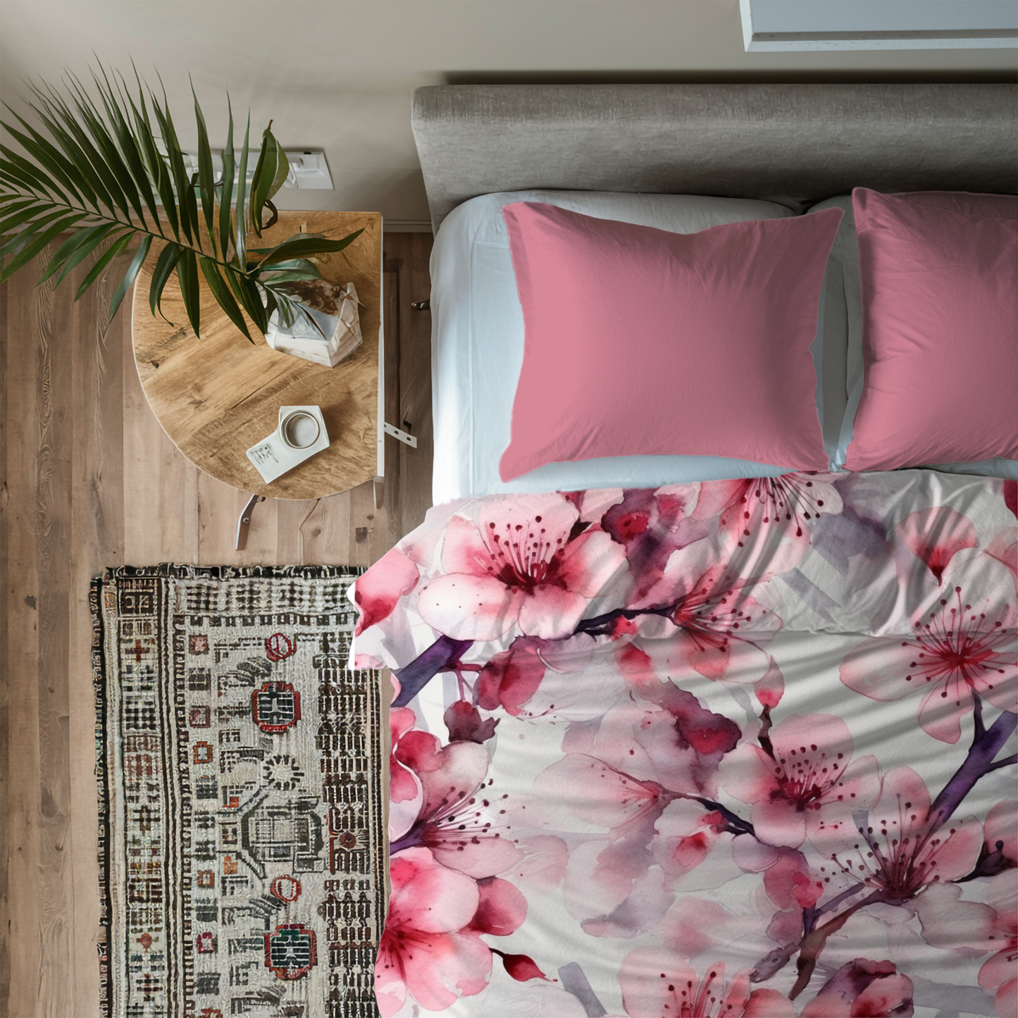 Premium Sakura Bloom Duvet Cover Collection for King, Queen, Double, Full, Twin, and Twin XL Beds