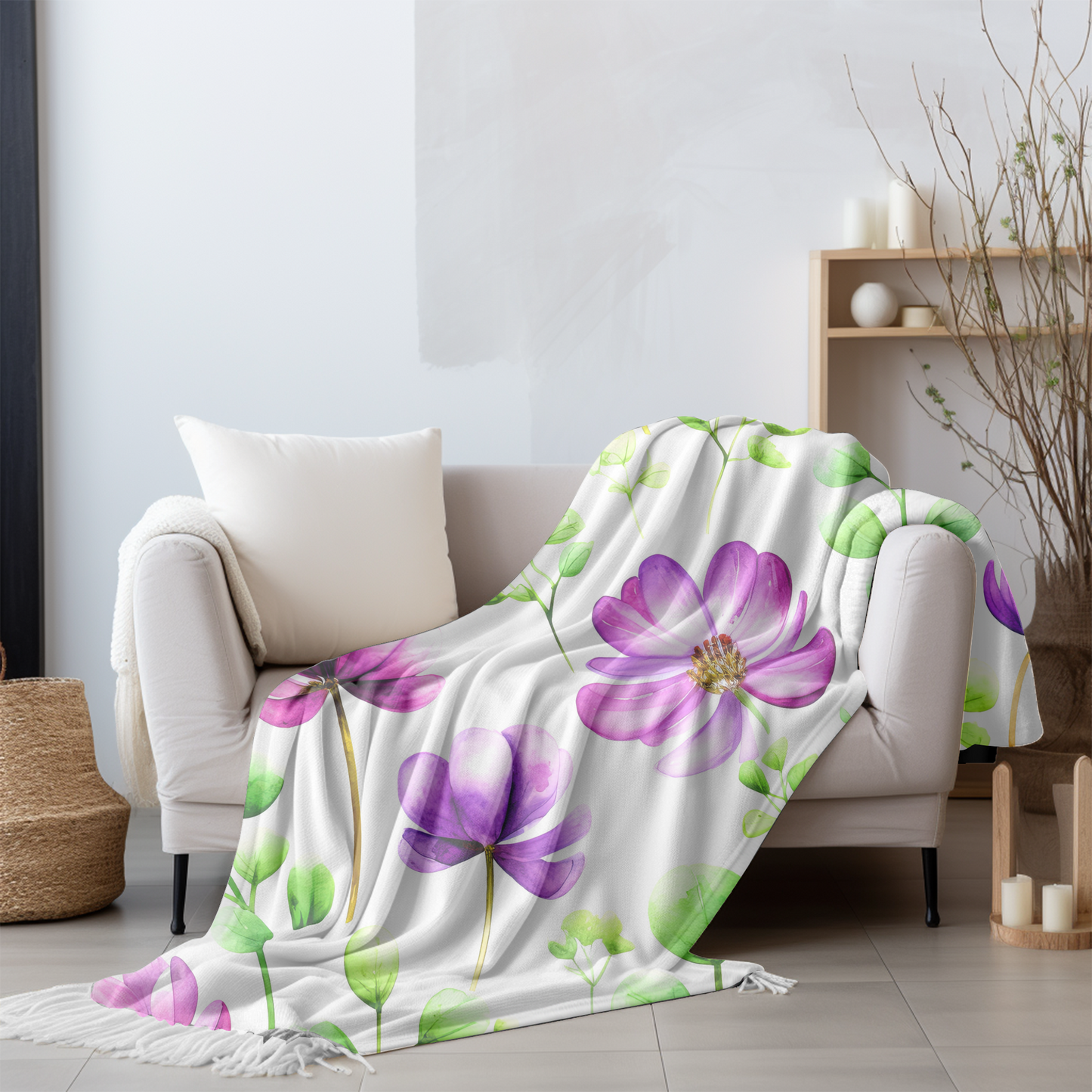 Petal Perfection Velveteen Plush Blanket