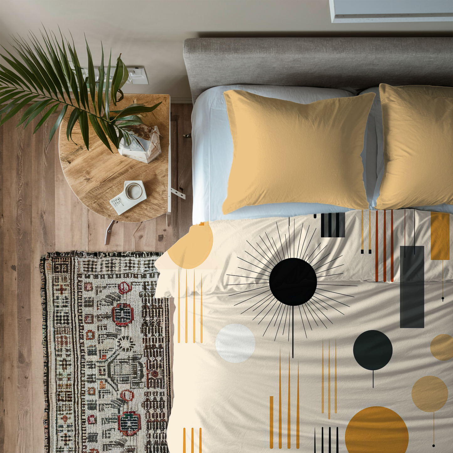 Premium Scandi Shapes Duvet Cover Collection for King, Queen, Double, Full, Twin, and Twin XL Beds