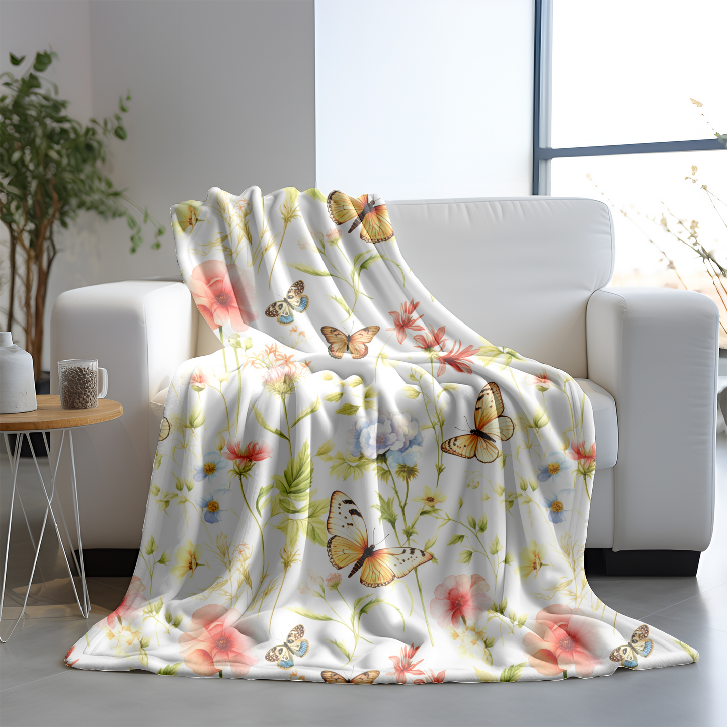 Blooming Love Velveteen Plush Blanket