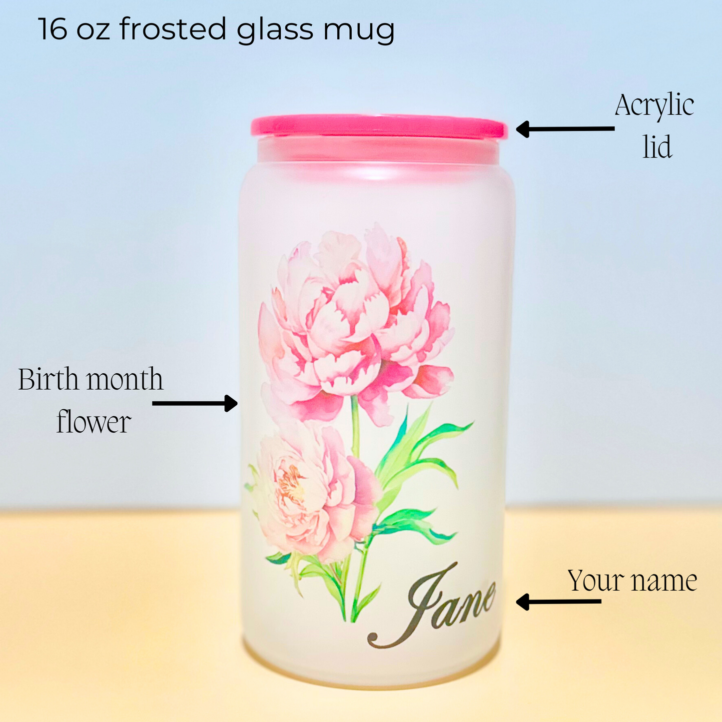 Custom Birth Flower Tumbler Gift Box