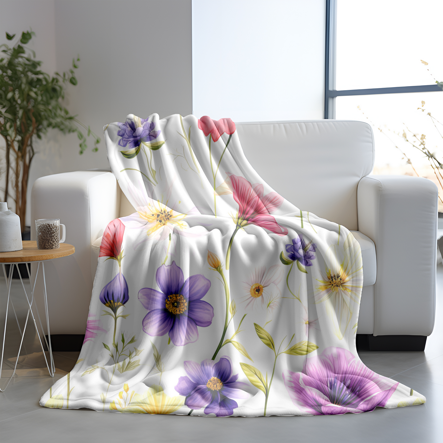 Garden Delights Velveteen Plush Blanket