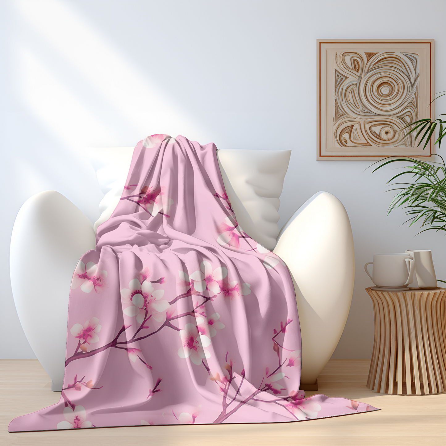 Cherry Blossom Blanket-Pink