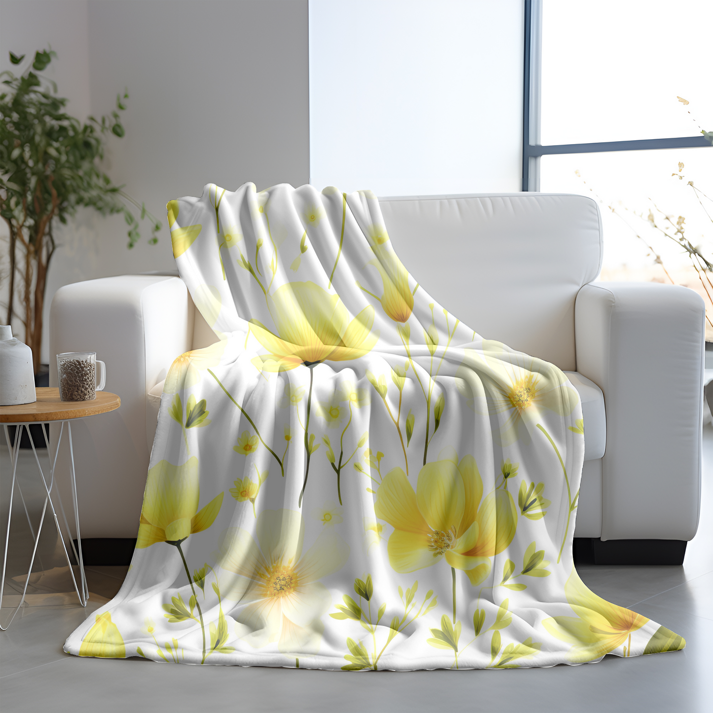 Blossoming Harmony Velveteen Plush Blanket