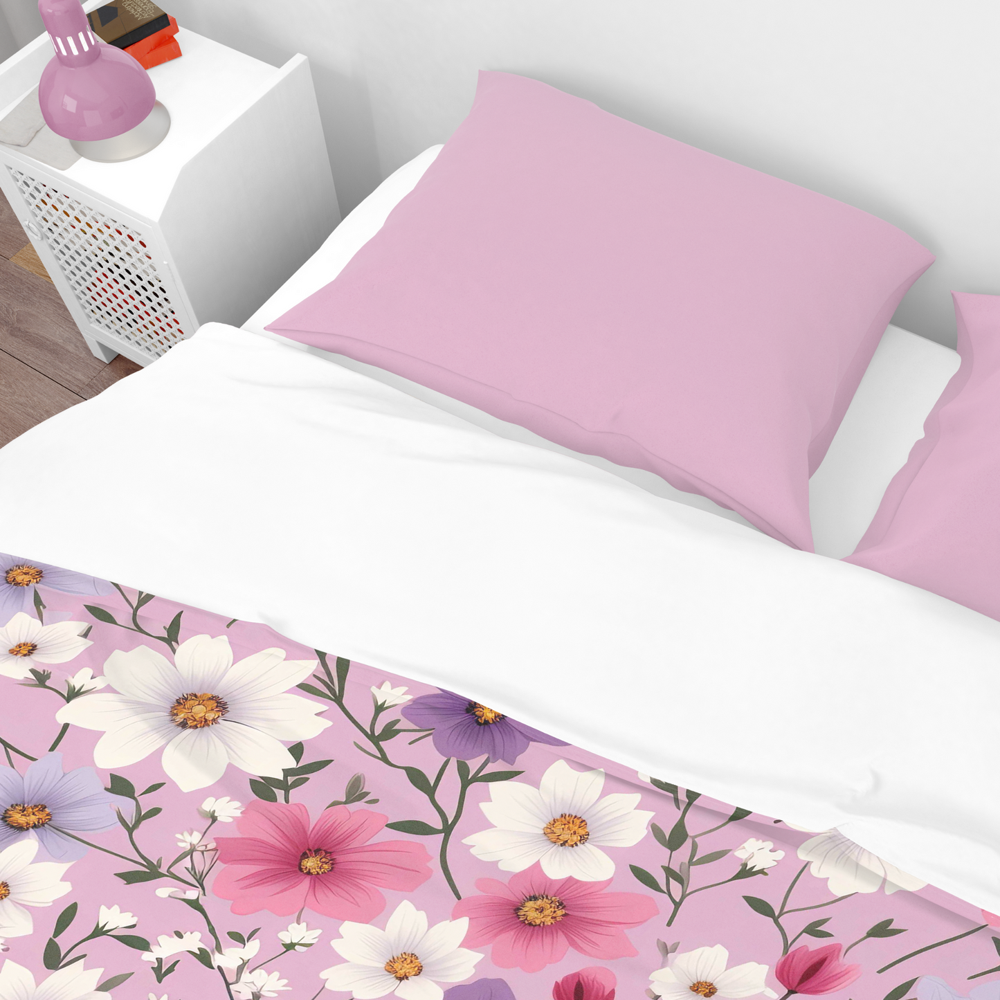 Premium Pink Ditsy Floral Duvet Cover Collection for King, Queen, Double, Full, Twin, and Twin XL Beds