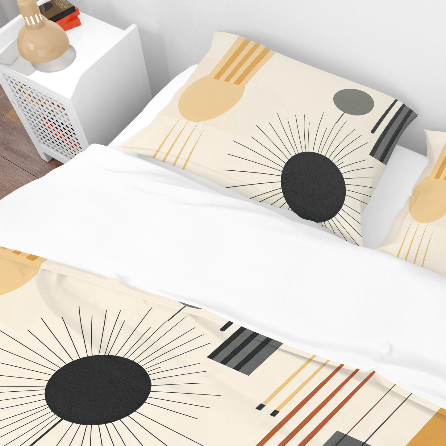 Premium Scandi Shapes Duvet Cover Collection for King, Queen, Double, Full, Twin, and Twin XL Beds