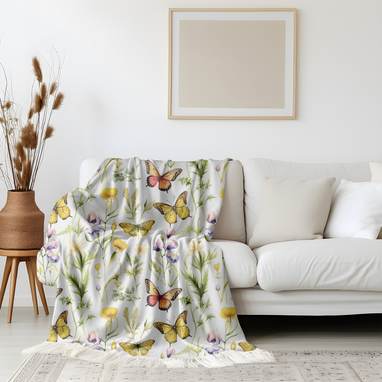 Wildflower Meadow Velveteen Plush Blanket