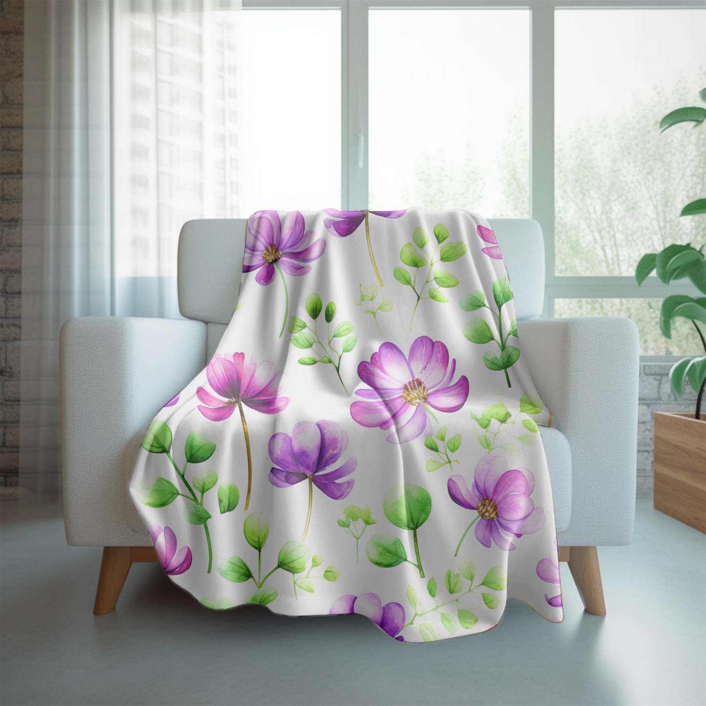 Petal Perfection Velveteen Plush Blanket