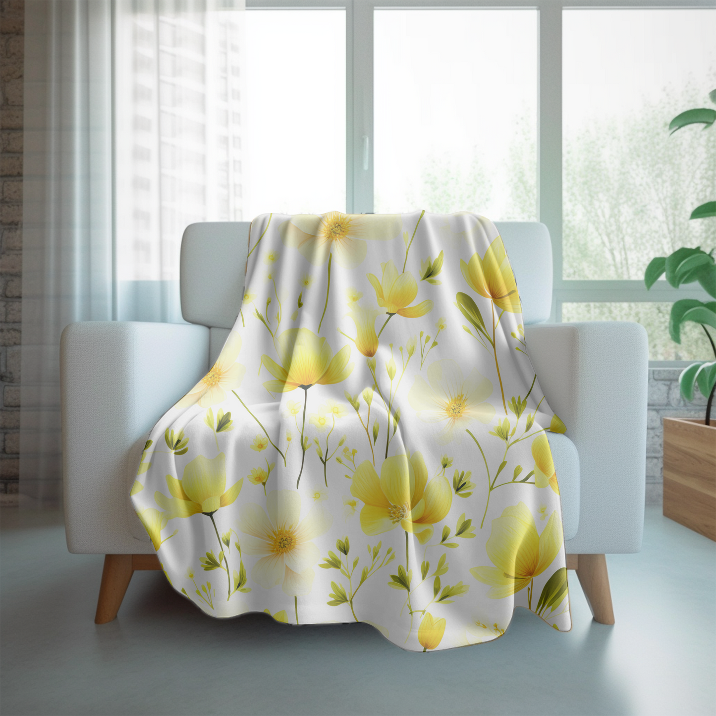 Blossoming Harmony Velveteen Plush Blanket