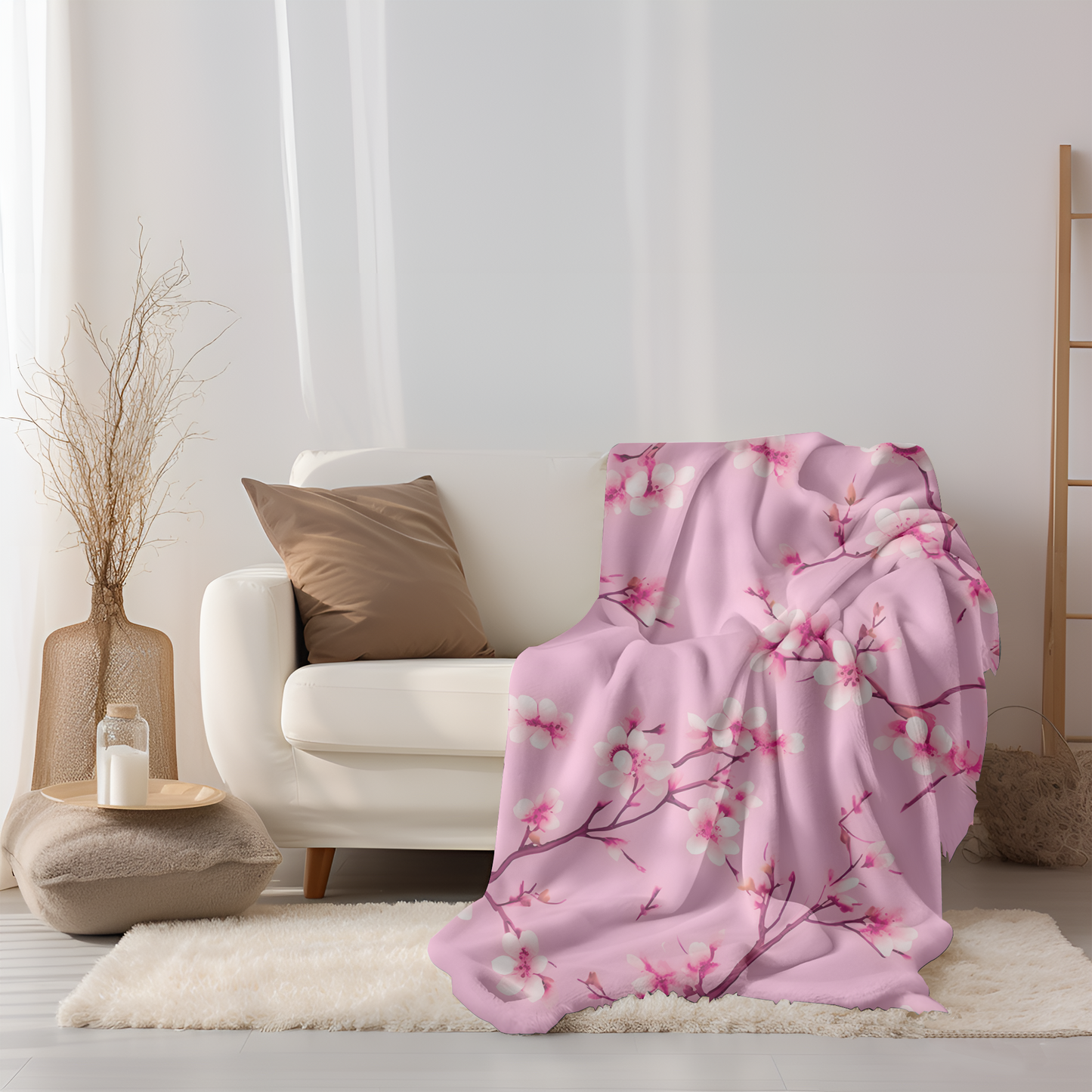 Cherry Blossom Blanket-Pink