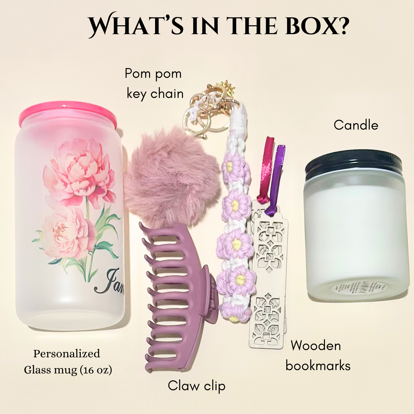 Custom Birth Flower Tumbler Gift Box